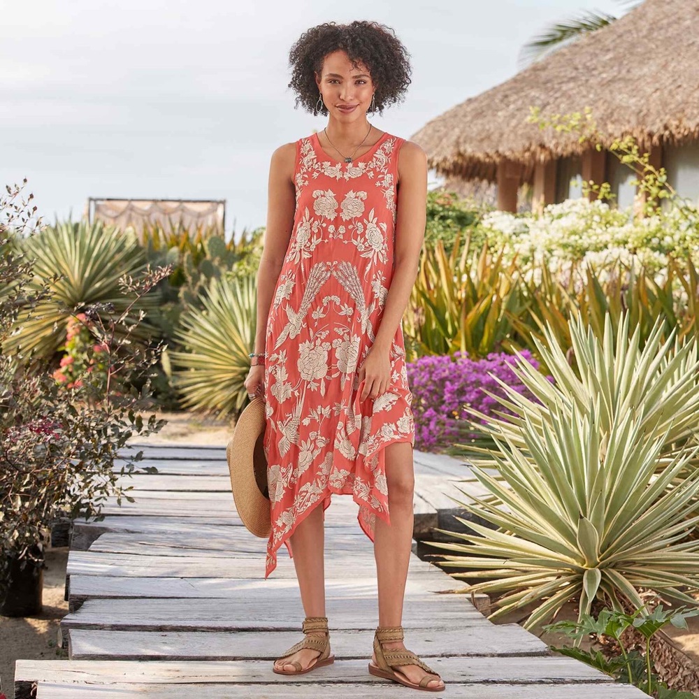 Sundance Distant Echoes Embroidered Dress M